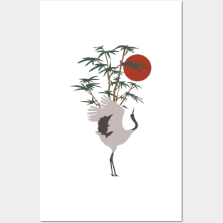 Prancing Crane Posters and Art